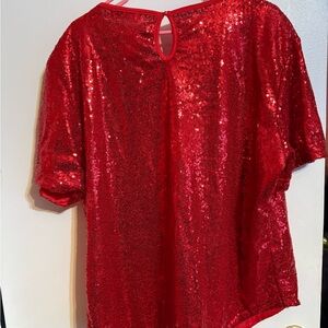 Red Sequin Women's Top